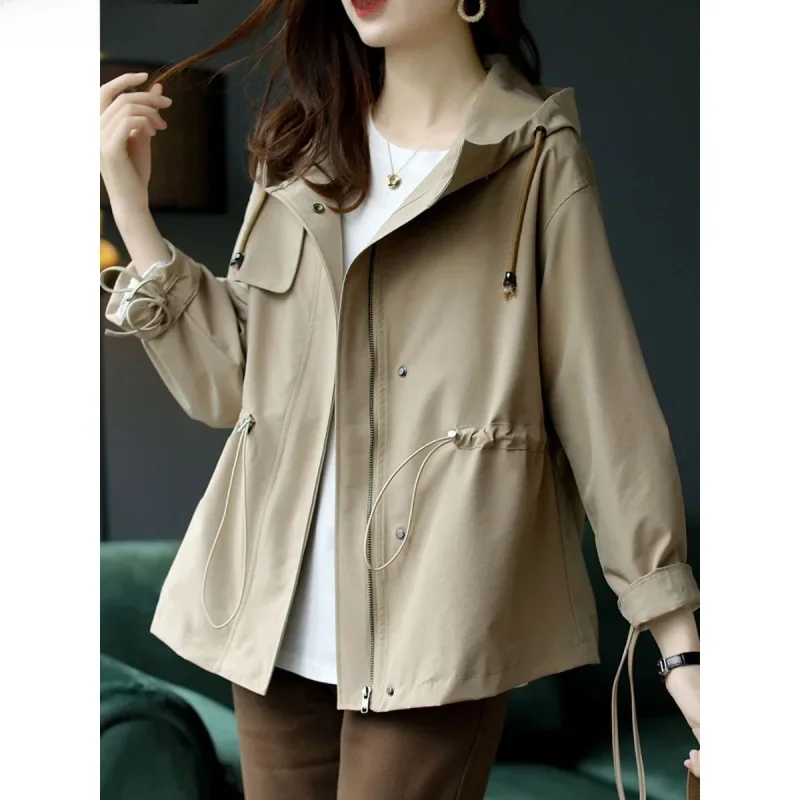 Женский плащ для похудения укороченный топ с талией модный весенне-осенний новый