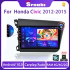 Srnubi 2din Android 11 для Honda Civic 2012 - 2015 автомобильное Стерео Радио мультимедийный видеоплеер 2 Din Carplay Авто GPS DVD колонки