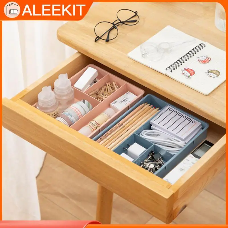 

Desk Drawer Organizer Stackable Multi-cell Desktop Storage Bin Tray Multi-Purpose Divider Container For Household Office Home