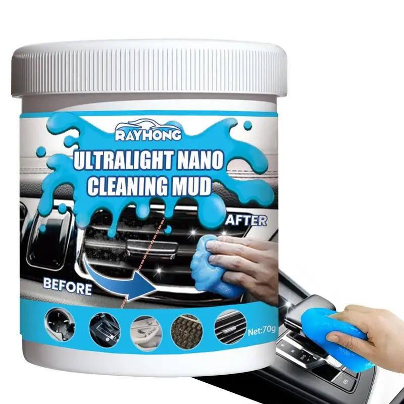 

Dust Cleaning Gel For Car Universal Gel Cleaner For Car Vent 70g Car Cleaning Supplies Car Detailing Cleaning Gel Interior Mud