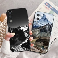 3d emboss mountain phone case for samsung galaxy s8 s9 s10 s10e s20 s21 fe s21 plus carcasa silicone cover black soft funda