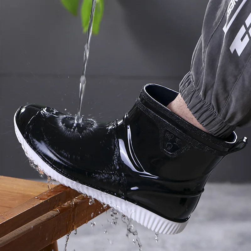 

Unisex Men's Rain Boots Winter Warm Snow Boots Non-Slip Men Rain Shoes Waterproof Rainboot Women Water Boot Rubber Work Booties