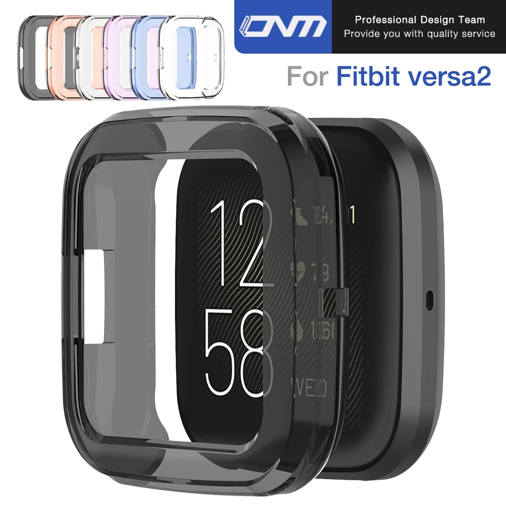 

Защитный чехол из ТПУ Для Fitbit versa 2, умные часы, прозрачный цветной полый Мягкий защитный чехол, аксессуары