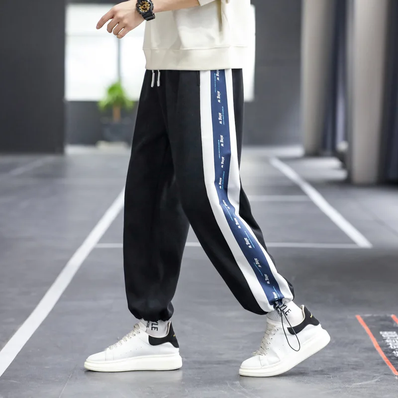 Штаны спортивные мужские до щиколотки популярные джоггеры свободного покроя в