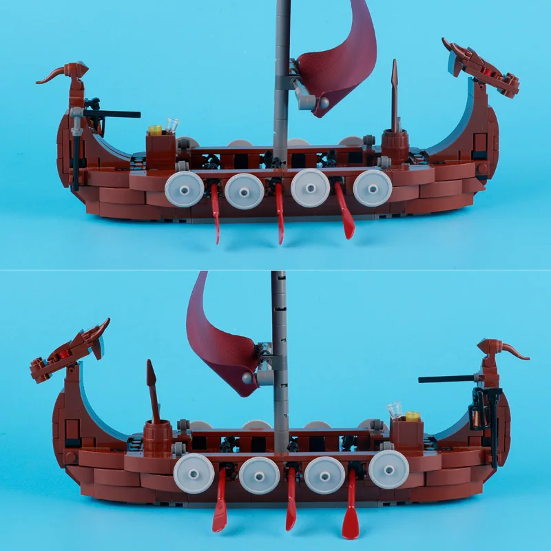 MOC средневековый пиратский жемчужный корабль викингов строительные блоки