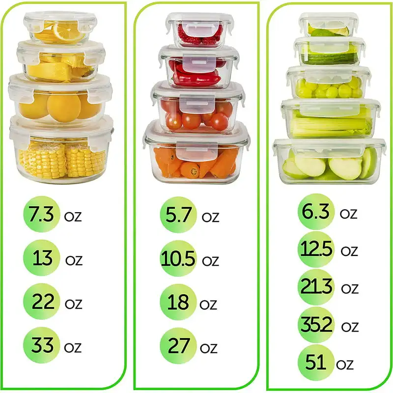 

Стеклянный контейнер для хранения Naturals, в оригинальной упаковке, 26 шт., стеклянные контейнеры для обедов (13 шт.)