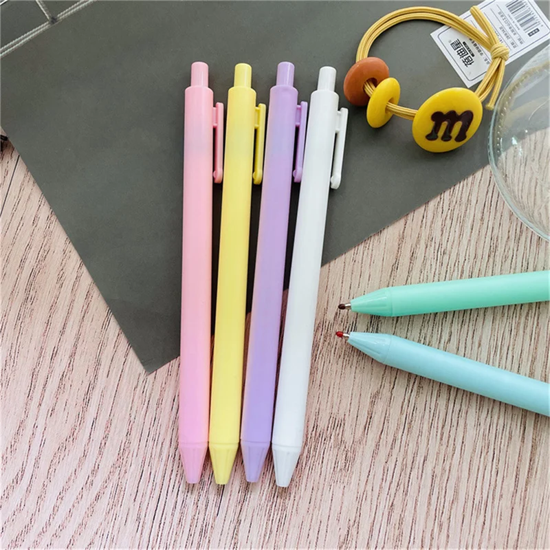 

Macaron Candy Color Retractable Gel Pen Refills Rod Set 0.5 mm Ballpoint Pens Kawaii Press pen