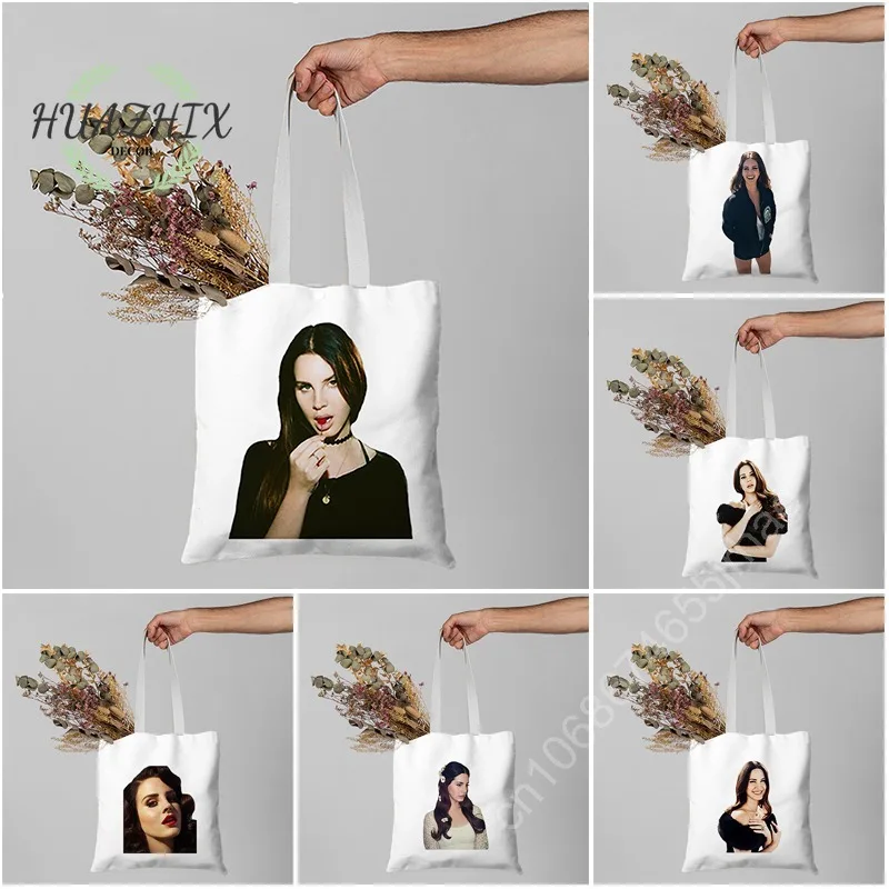 

Lana Del Rey Handbag Singer Shoulder Canvas Tote Bags for Women School Aesthetic Shopping Bag Handbags Totebag Bolsos Totes