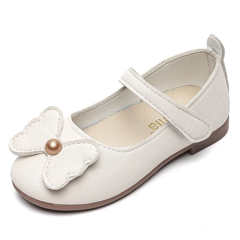 

CUZULLAA Summer Autumn Children Girls Hook & Loop Casual Shoes Kids Girls Elegant Butterfly-Knot Flat Shoes Size 26-36