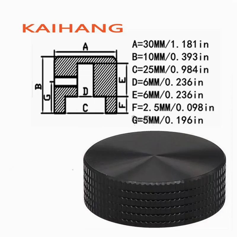 

2 шт. 30X10 мм ручка потенциометра из алюминиевого сплава, крышка ручки громкости усилителя, крышка переключателя электронных инструментов, круглое отверстие 6 мм