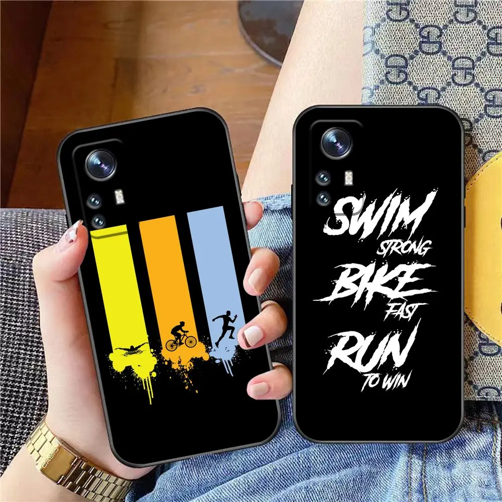 

Funda Case for Xiaomi 11 11i 11X 11T 12 12X 9 12S 12T 13 10 10T 10S Pro Lite Ultra 5G NE Case Capa Triathlon Logo Swim Bike Run