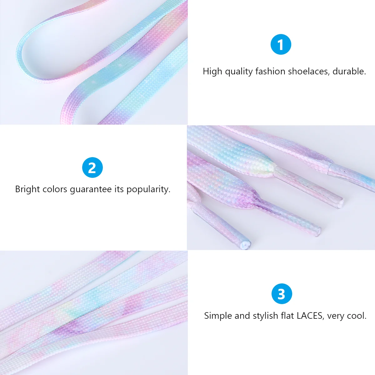 2 Pair Flat Colored Shoelaces Black Flats Cotton Shoe Strings Flat Polyester Shoelace Stretch Laces Sneakers