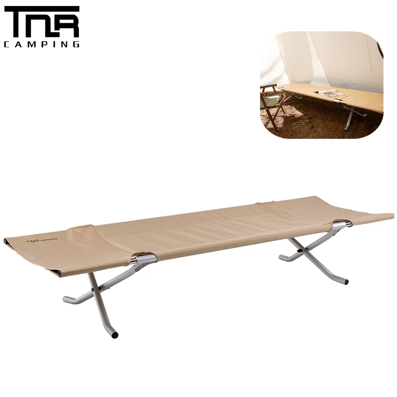 

Aluminum Alloy Frame Folding Camping Bed Portable Ultralight Single Bed Tent Cot Portable Sleeping Bed