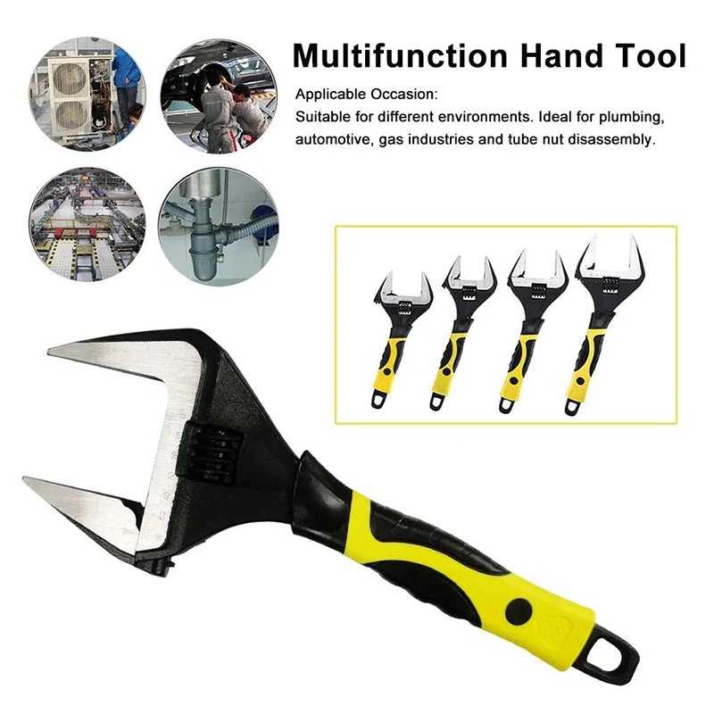 

Регулируемый гаечный ключ, многофункциональный гаечный ключ с большой очень широкой губкой, 6/8/10/12 дюймов, универсальная трубка, для автомоб...