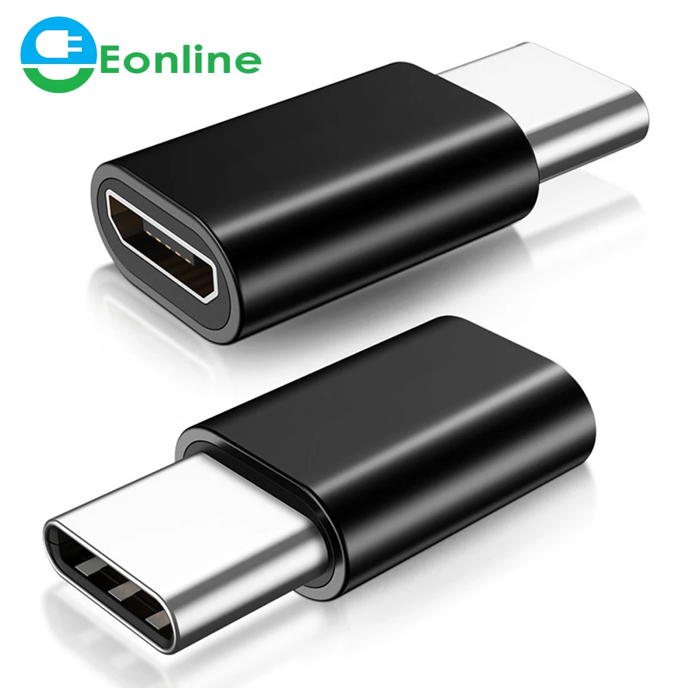 

EONLINE USB Adapter USB Type C Male to Micro USB Female OTG Adapter Type-C Converter Connector for Macbook Samsung S9 S8