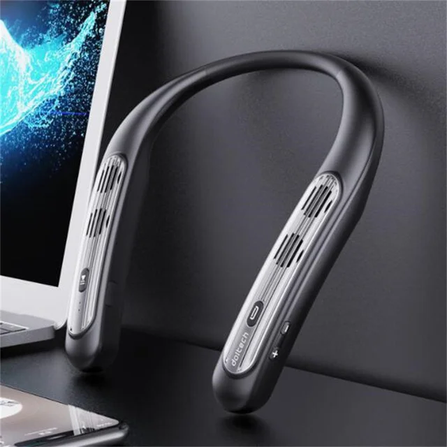 

Neck Mounted Bluetooth Speaker Hifi Waterproof Wearable Bluetooth Neckband Gaming Surround Sound Bar Stereo Music Box Outdoor