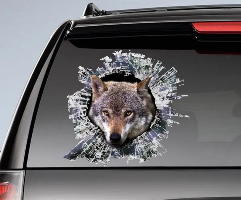 

Wolf window sticker, car sticker, Wolf car decal