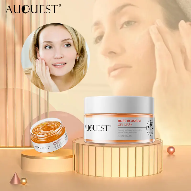 

AUQUEST Skin Care Rose Moisturizing Gel Mask Collagen Whitening Oil Control Facial Mask Beauty Cosmetics Face Care