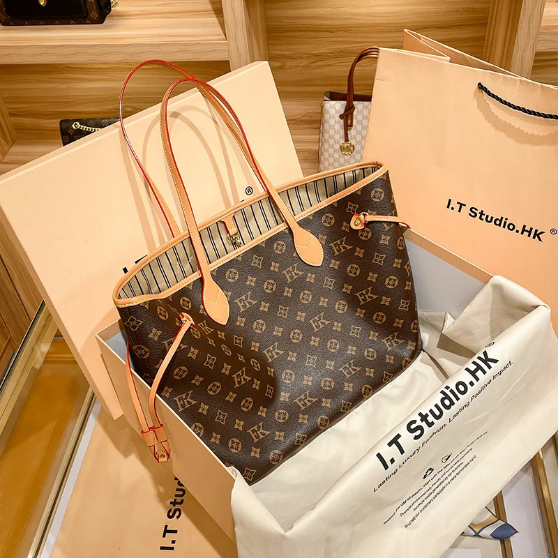 

100% Genuine Leather Top Quality 2023 New Fashion Large Capacity Leather Shoulder Tote Bag Designer Handbags Purses Sac Gg