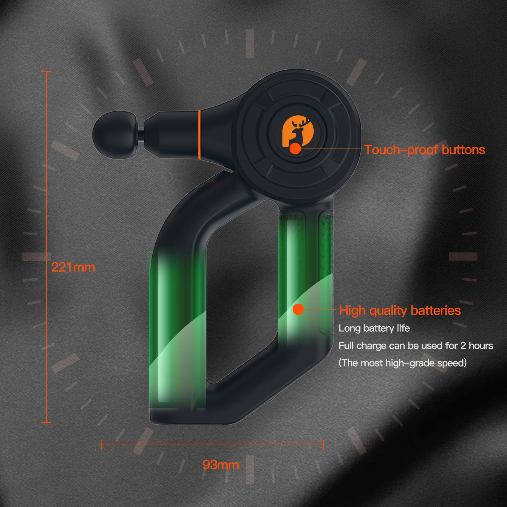 Массажный пистолет AIVECO для глубоких тканей Электрический массажер стимуляции