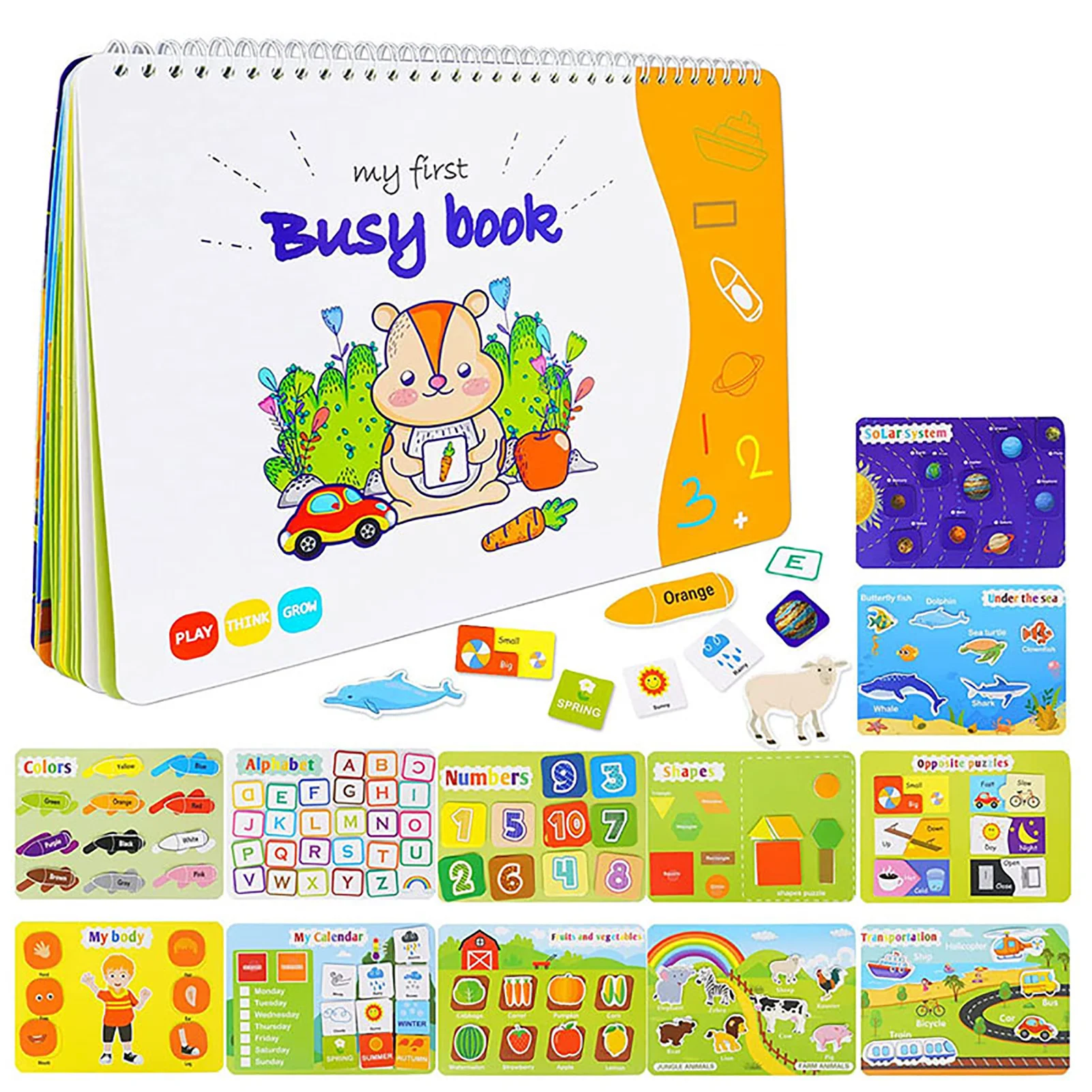 

Baby Busy Books Montessori Toddler Book Toddlers Busy Book 0-6 Educational Children Kids DIY Sticker Toy Interactive Book