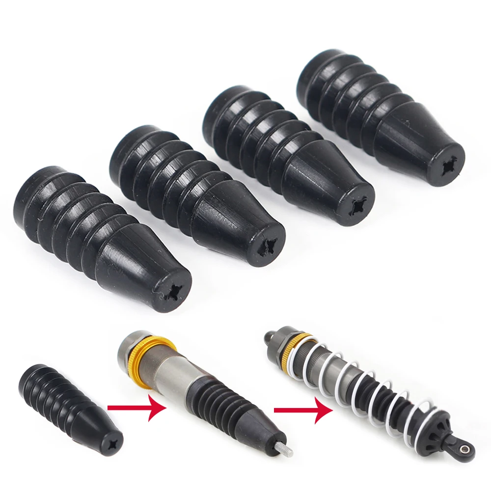 

RC Car 1/8 Rubber Shock absorbe Boot Dust Cover for 1:8 Short-Course Truck HONGNOR X3E Kyosho HOBAO 8SC MT HPI HSP