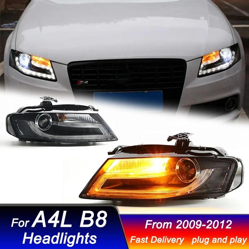 Автомобильные фары для Audi A4L B8 2009-2012 новый стиль полный светодиодный DRL
