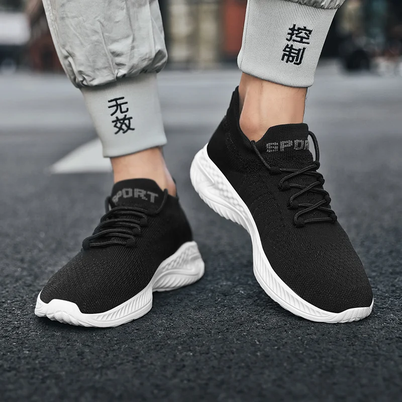 

Men's Sneakers 2022 Mesh Breathable Lightweight Comfortable Running Shoes Soft Sole Cushioning Lace Up Men's Shoes Women's Shoes