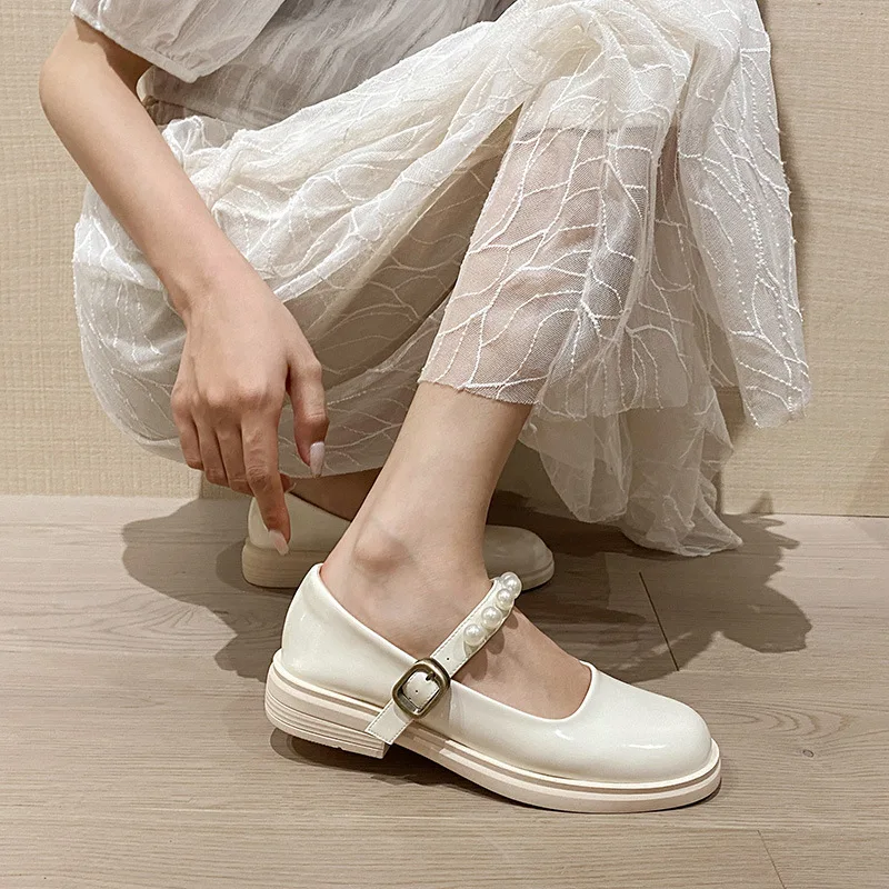 

Туфли женские с круглым носком, повседневные туфли-оксфорды, лоферы, мех, без застежки, плоская подошва, элегантные удобные, лето 2022