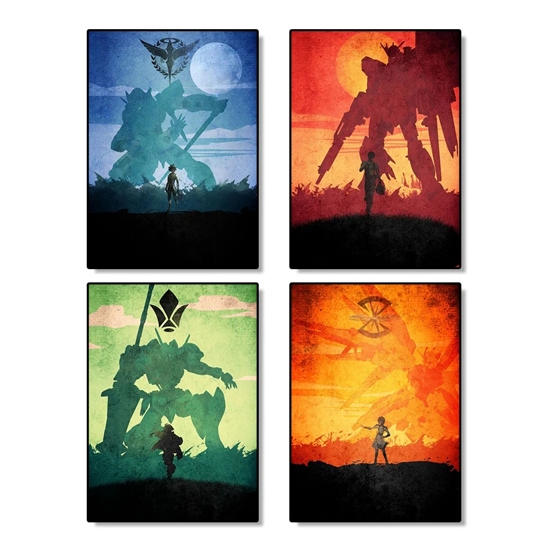 

Ретро абстрактный Аниме Gundam холст живопись Современная Стена ВИНТАЖНЫЙ ПЛАКАТ HD Печать гостиной коллекция домашнего декора Настенная карт...