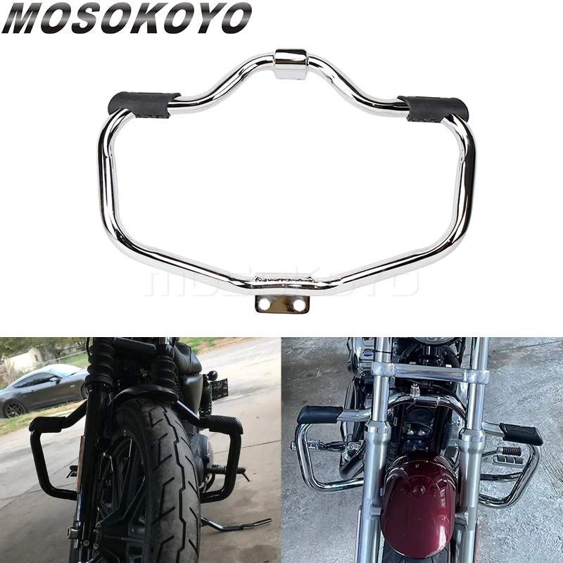 Защита двигателя мотоцикла шоссе бампера для Harley Sportster XL1200 Iron 883 XL883N Roadster Super Low
