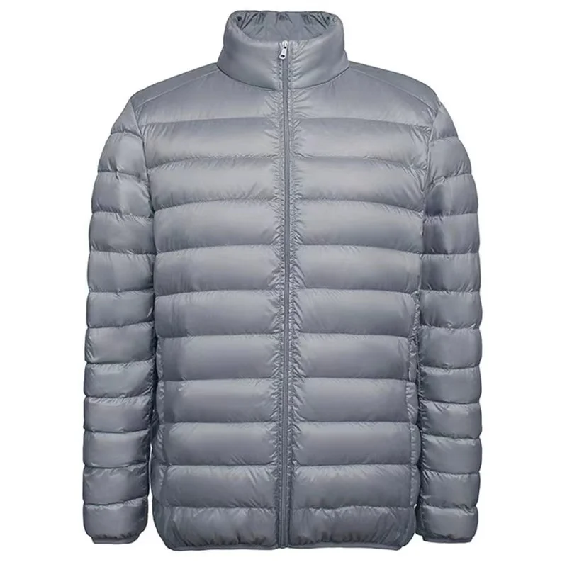 New Man Stand-up Collar Puffer Jacket Soft Matt Waterproof Fabric Down Jackets Seamless Winter Autumn Warm Outerwear Coat Blazer