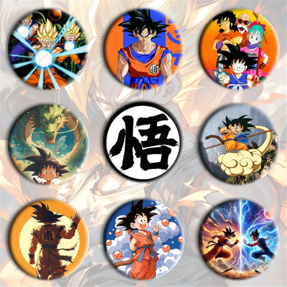 Фото Аниме Son Goku Kakarotto Yamcha Torankusu Trunks Bulma Косплей Костюм Значок Булавка SPTE Жесть Брошь Опора Рождественский Подарок №1