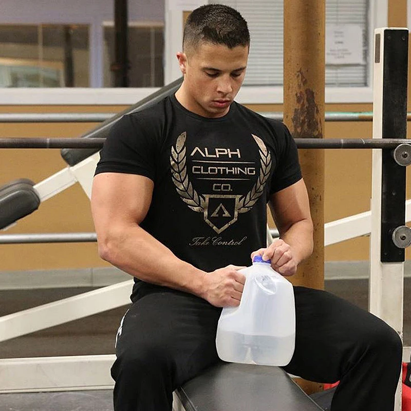 

Футболка мужская с коротким рукавом, Спортивная уличная одежда для бега, тренировок в стиле хип-хоп, топы, облегающий свитшот, летняя одежда