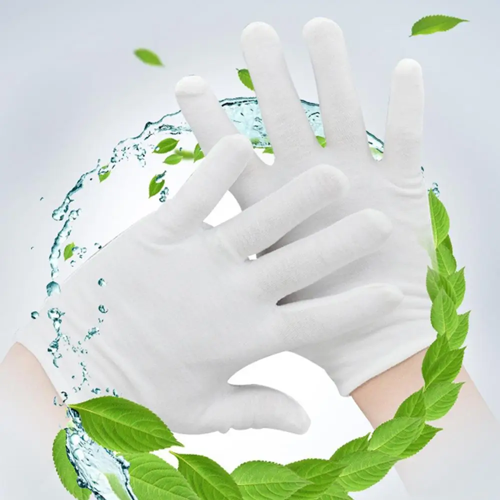 

6 Pair Working Serving Wear Resistant Hand Protective Gloves Cotton Blends Manicure Sweat-proof Labor Insurance Non-Slip
