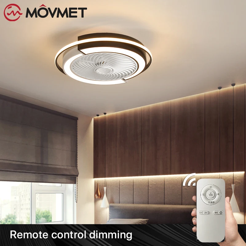 

Smart Remote Control Ceiling Fans With Lights LED Silent For Living Room Cooling Ventilador Ultra-thin Bedroom Study Summer Lamp