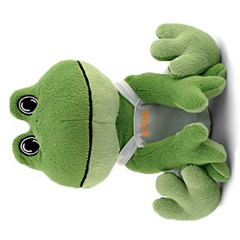 Плюшевая мягкая игрушка лягушка в комбинезоне STIHL |