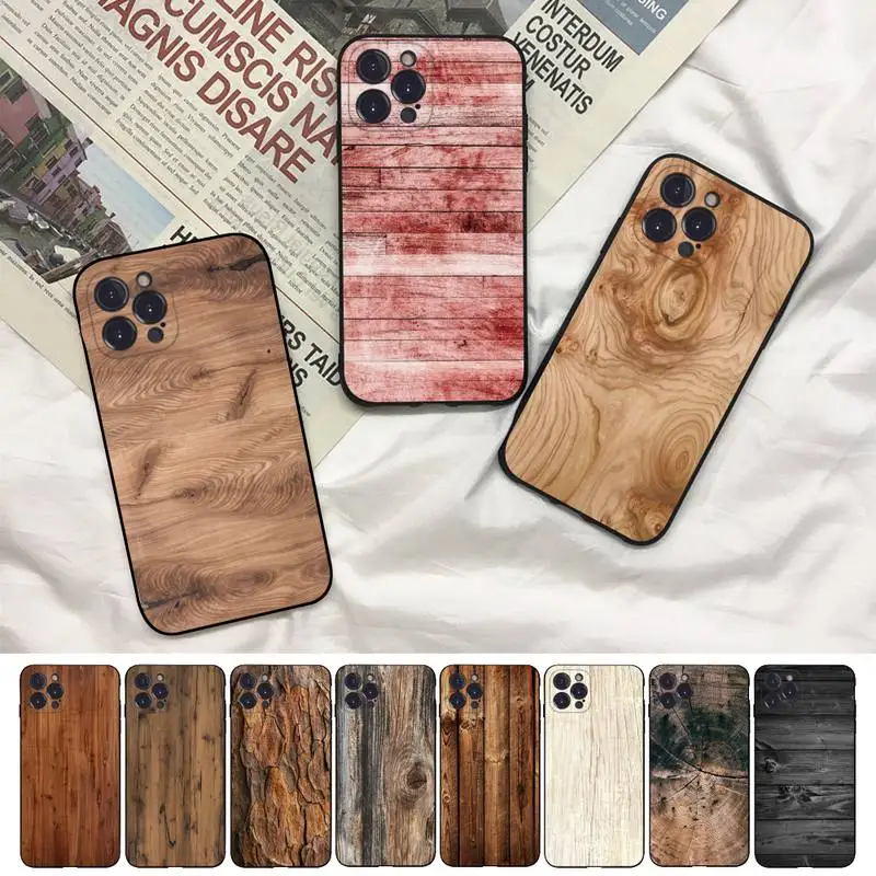 

Wood textures Phone Case For iPhone 8 7 6 6S Plus X SE 2020 XR XS 14 11 12 13 Mini Pro Max Mobile Case