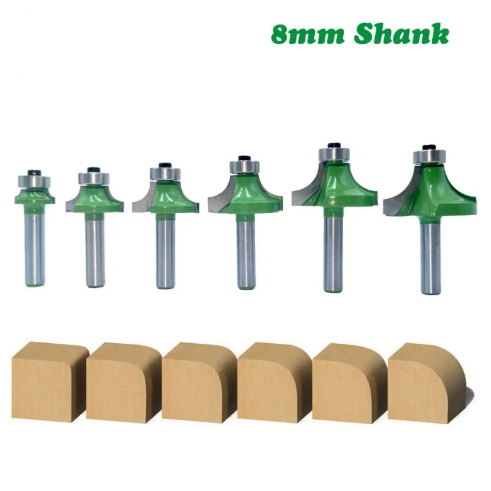 

1 шт. прочный 8 мм хвостовик угловая круглая сверкающая фреза с подшипником фреза по дереву карбидный фреза Деревообрабатывающие инструменты