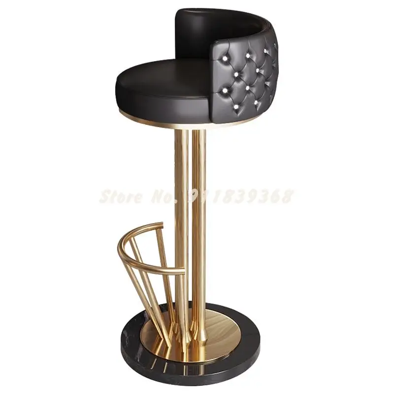 Роскошный барный стул современный минималистичный вращающийся высокий из