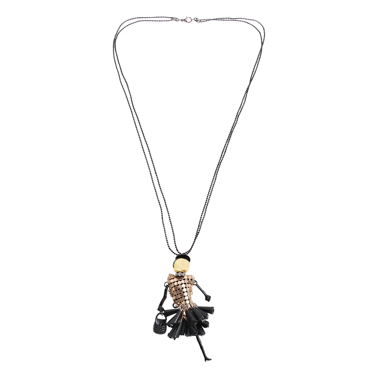 

Pendant Necklace With Handbag Dress Pendant Statement Sweater Chain Necklace For ( Yellow )