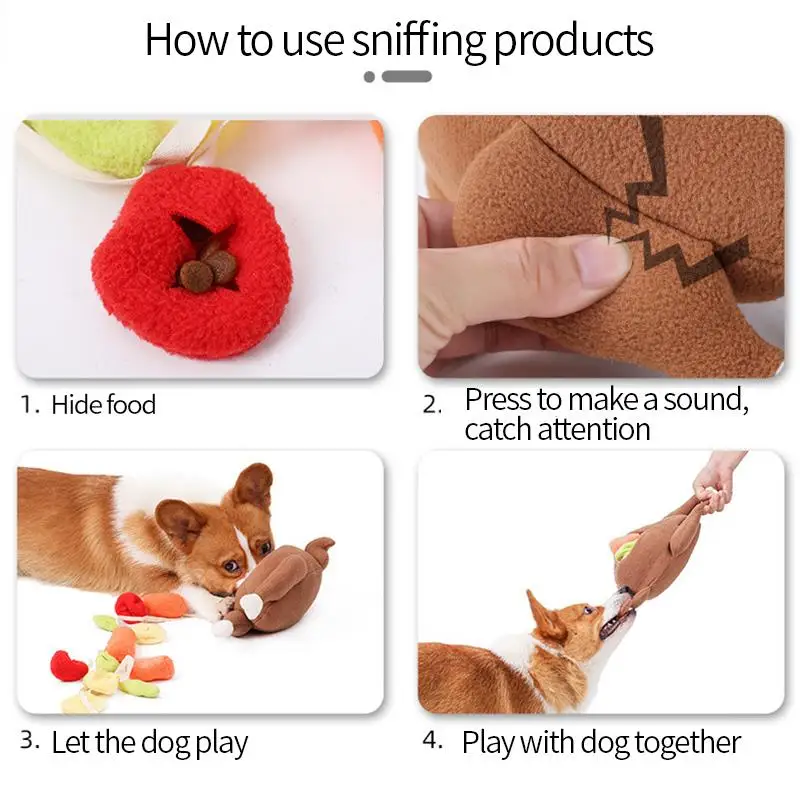 Собака плюшевая игрушка интерактивный пазл для домашних животных картинка милая