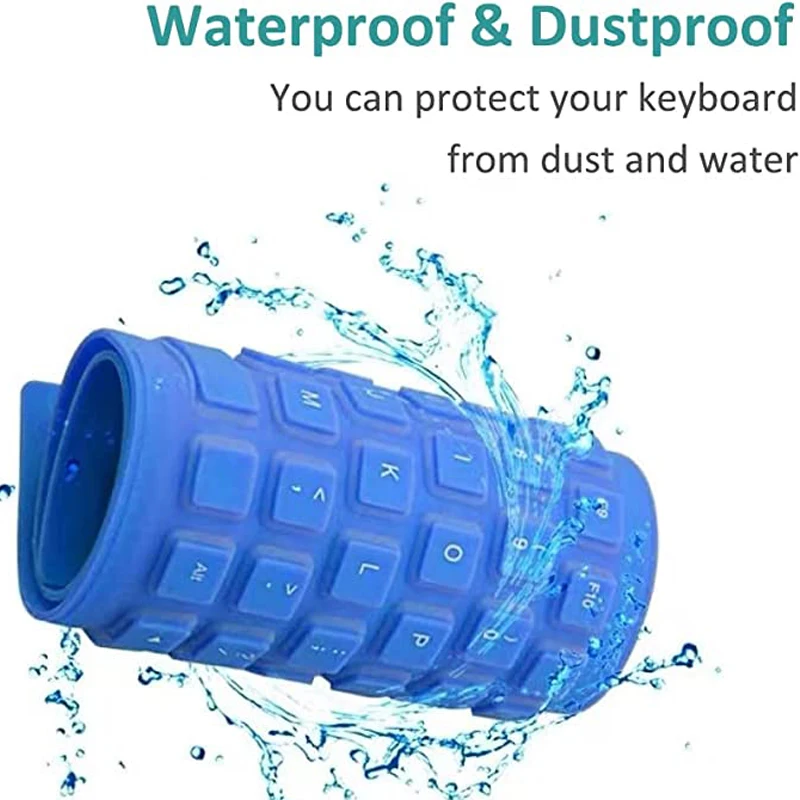 Силиконовая клавиатура с мягким затвором, 85 клавиш, компьютерная, USB-проводная, портативная, мини-ноутбук, складная, водонепроницаемая.