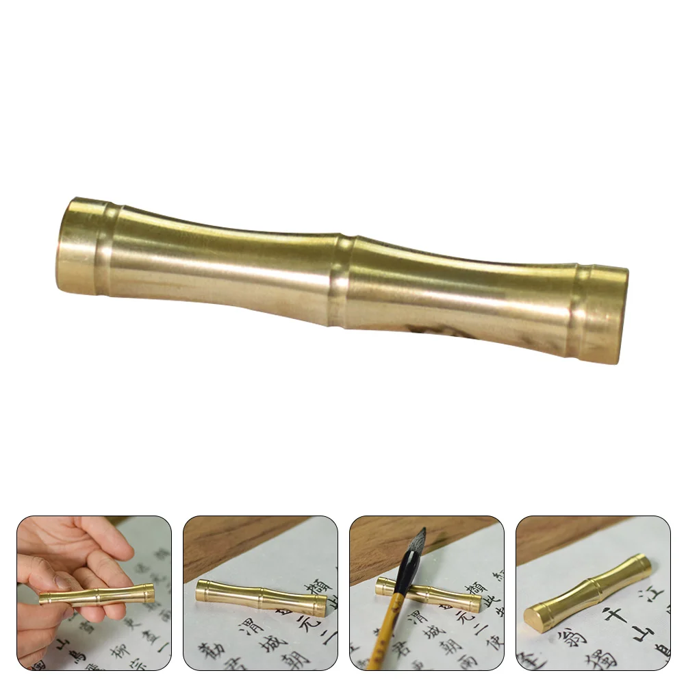 

Brush Holder Calligraphy Rest Pen Chinese Japanese Rack Writing Stand Ink Sumibrass Metal Painting Copper Drawing Shelf Paper