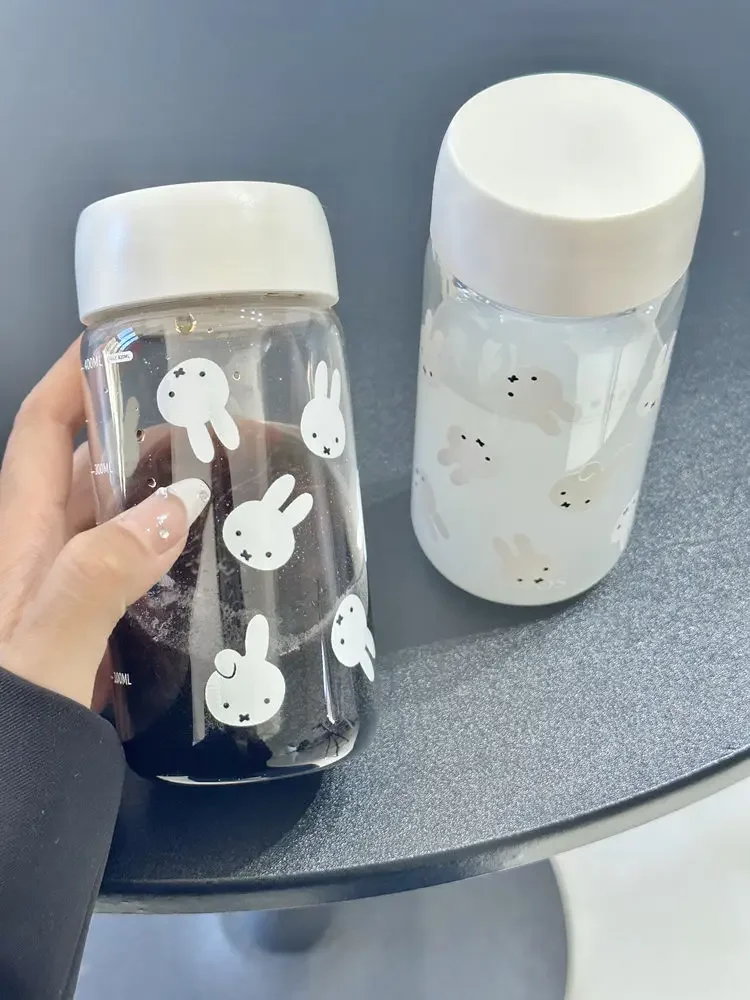 Kawaii Miffy прямая чашка для напитков с милым узором 420 мл детская пластиковая воды