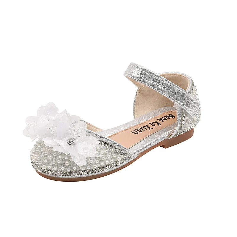 Босоножки с жемчугом для маленькой девочки летние новые босоножки