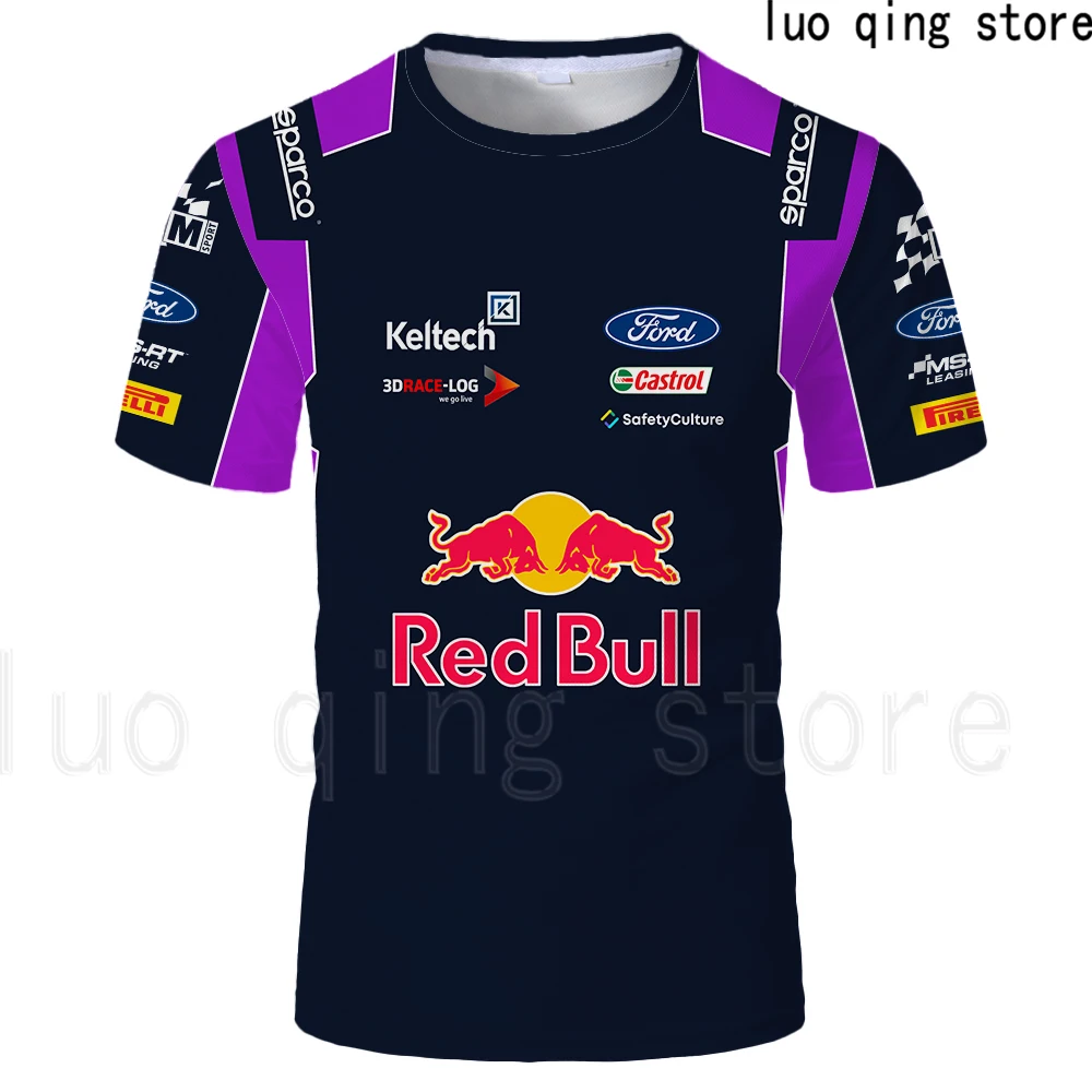 

2023 Men's New Short-sleeved WRC 3D Printing Mott Enthusiast O-neck Loose Top Fabric Comfortable Breathable Oversized T-shirts