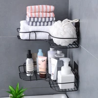 bathroom shelf punch free tripod kitchen accessories bearing capacity 8kg storage shelves rack with suction cup organizer