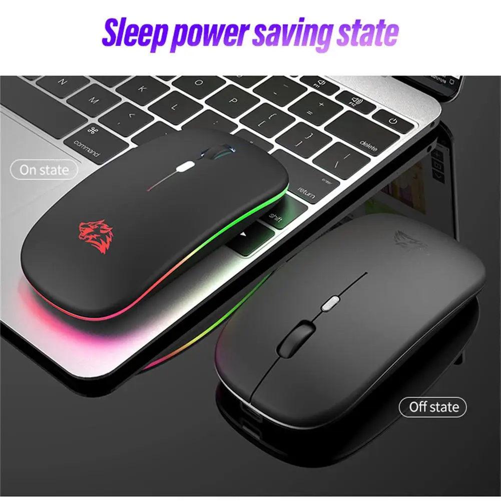 

X15 Silent 1600dpi Wireless Mouse Micro-usb Rechargeable Colorful Breathing Light Optical Gaming Mouse For Windows Pc Notebook
