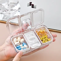 portable travel pill case with pill cutter organizer medicine storage container drug tablet box plastic pill boxes with blade